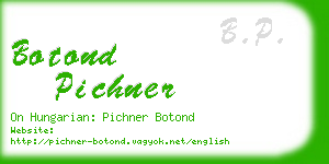 botond pichner business card